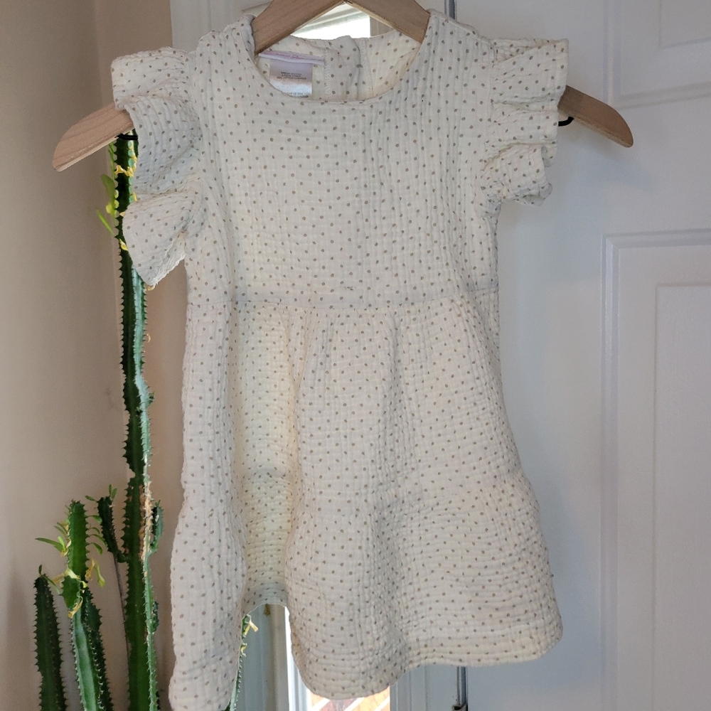 Bonnie Jean 100% Cotton Short Sleeve Polkadot Spring Dress, Size Little Girls 6X